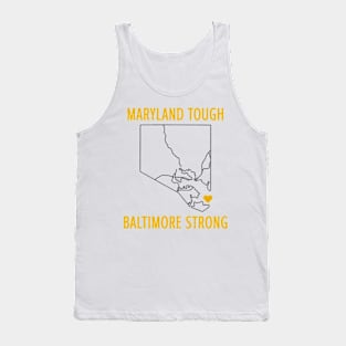 Maryland Tough Baltimore Strong Francis Scott Key Bridge Tank Top